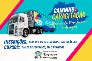 Taiúva recebe Carreta Caminho da Capacitação com cursos gratuitos