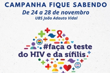 Fique Sabendo mobiliza testes rápidos na UBS João Adauto Vidal