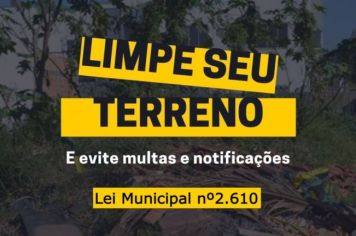 Fiscalização de terrenos é intensificada