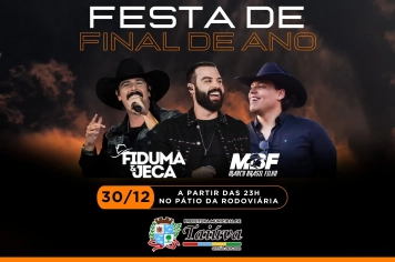 Taiúva vai parar no dia 30 com uma grande Festa de Final de Ano