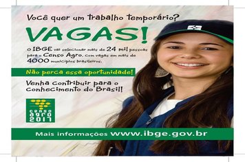 O ibge vai selecionar mais de 24 mil pessoas para o censo agro, com vagas em mais de 4000 municípios brasileiros