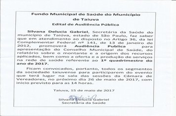 Edital de audiência pública 