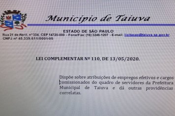 Taiúva - Prefeitura investindo no Funcionalismo