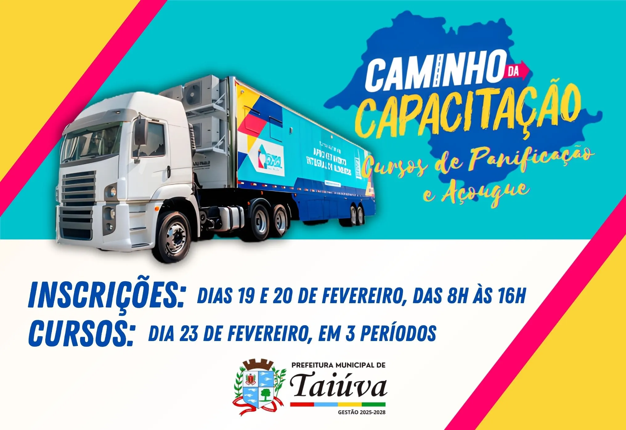 Taiúva recebe Carreta Caminho da Capacitação com cursos gratuitos