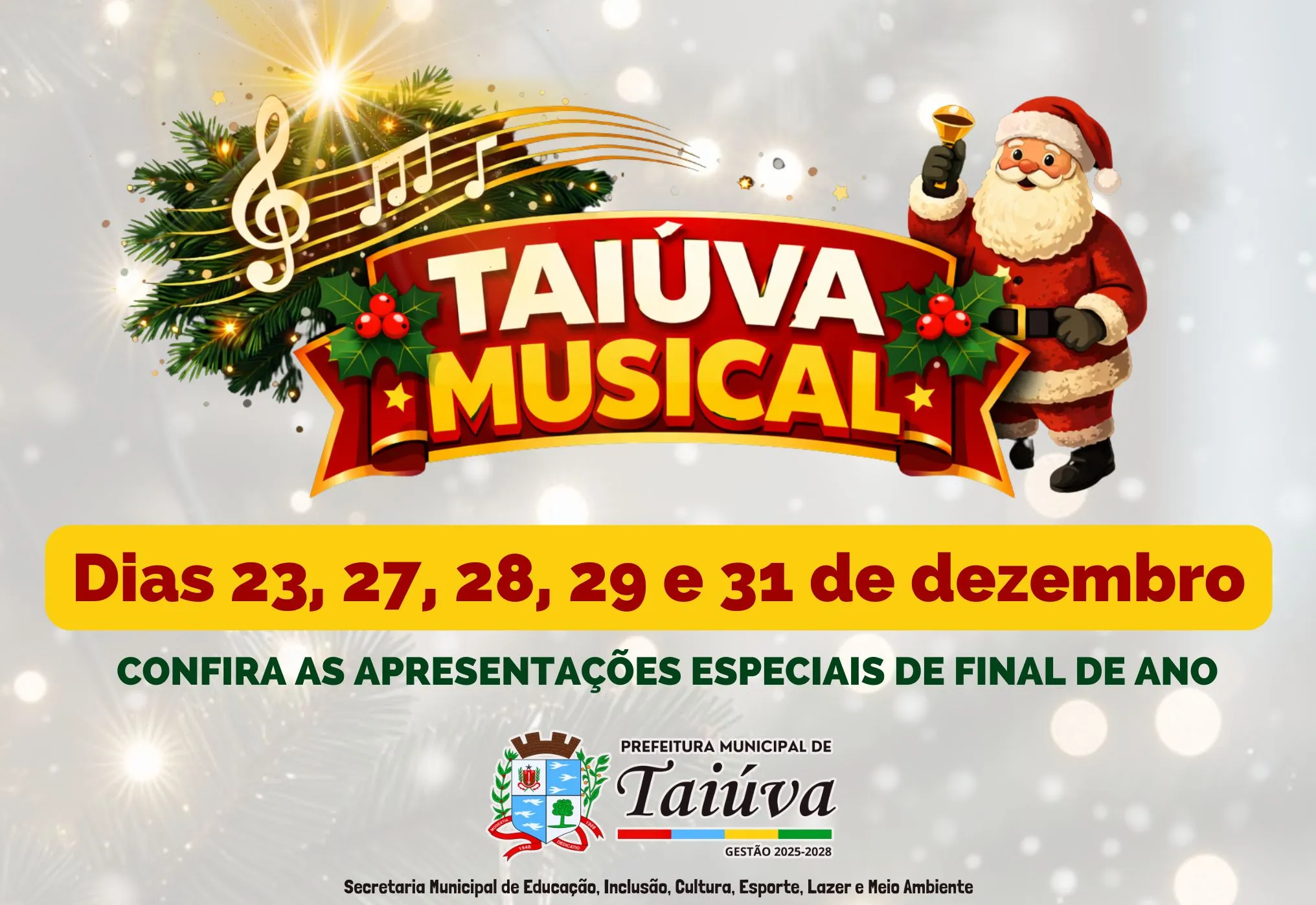 Taiúva Musical 2025 celebra a cultura, os artistas locais e grandes shows no encerramento do ano