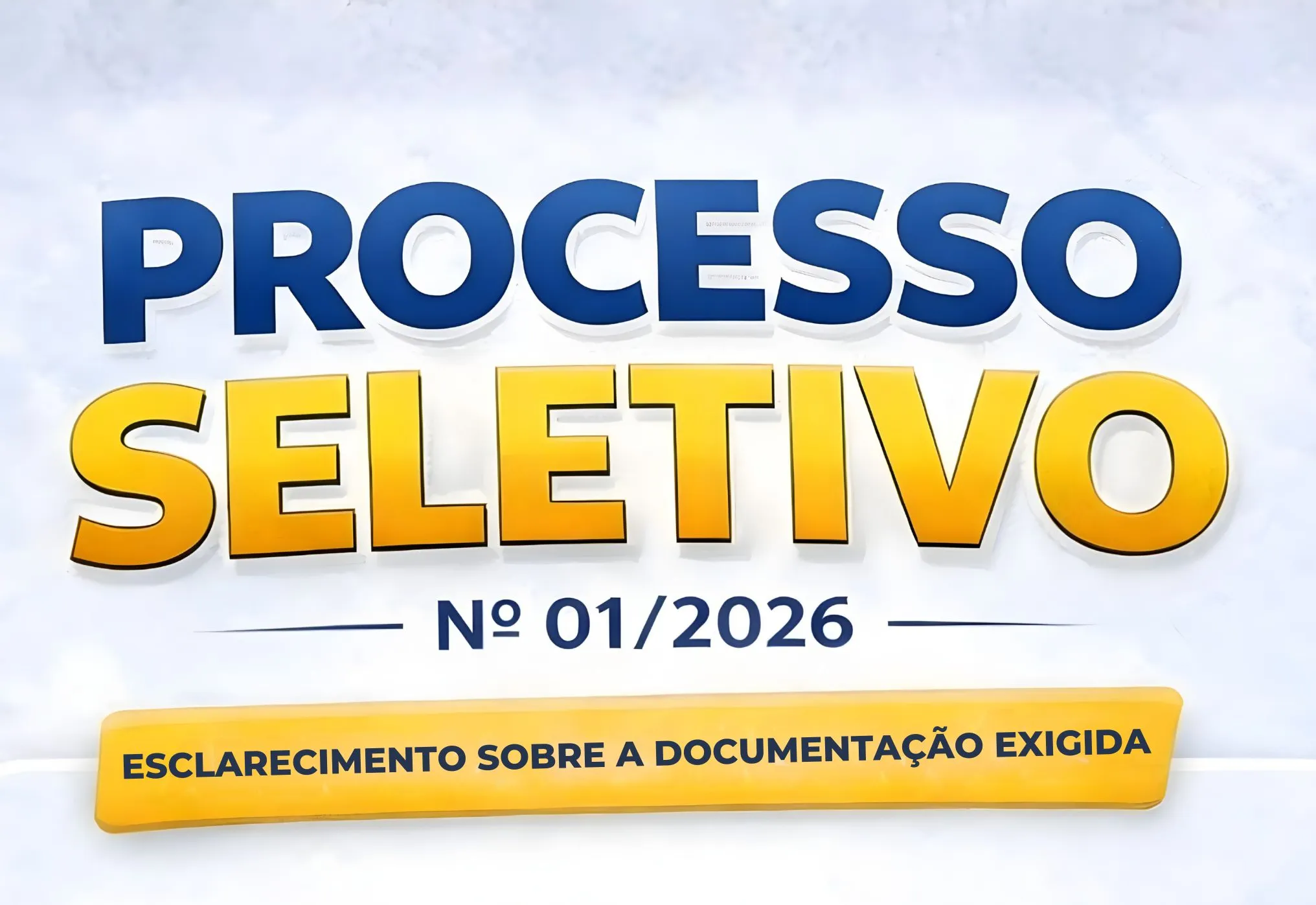 Prefeitura esclarece sobre a documentação exigida no Processo Seletivo Simplificado nº 01/2026